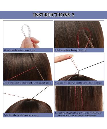 Shiny Heat Resistant 44 Hair Tinsel Kit - 12 Colors Glitter Fairy Strands for Women, Girls & Kids | 3600 Strands - Buy Online on GoSupps.com