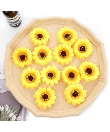12 Pieces 2.75 Inch Sunflower Daisy Hair Clips - Perfect for Beach Wedding, Bridal Accessories, Photography Props - Yellow Floral Hair Accessories for Girls and Women - Buy Online on GoSupps.com
