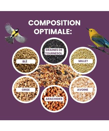 LERAVA - Bird Seeds Premium Quality - 800g - Wild Bird Food Mix - Ideal for the Garden and Winter - - Buy Online on GoSupps.com