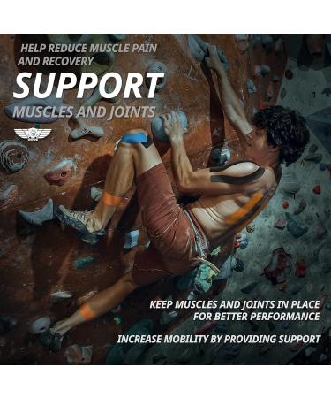 EVERLIT 4-Pack Pre-Cut Elastic Cotton Kinesiology Tape for Pain Relief - 80 Precut 10 Strips, Beige - Buy Online on GoSupps.com