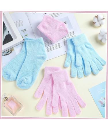 Moisturizing Gloves and Socks Set for Dry Feet | Aloe Infused Lotion | Fuzzy Spa Socks | 4 Pairs for Women Men - Buy Online on GoSupps.com