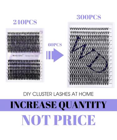 300PCS CC Curl 30D 0.07mm Cluster Lashes Extension | 8-16mm Mixed Individual Eyelash Clusters | DIY Eyelash Extensions at Home - Buy Online on GoSupps.com