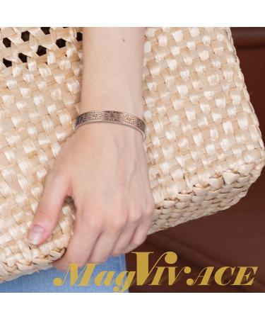 EnerCoppeX Copper Magnetic Bracelet for Women - Detox Jewelry with 3500 Gauss Magnet (CPB-2052) - Buy Online on GoSupps.com