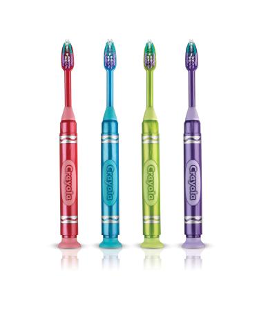 GUM Crayola Metallic Marker Toothbrushes for Kids - Soft Bristles, Ages 5+, Assorted Colors - 18 Brushes - Buy Online on GoSupps.com