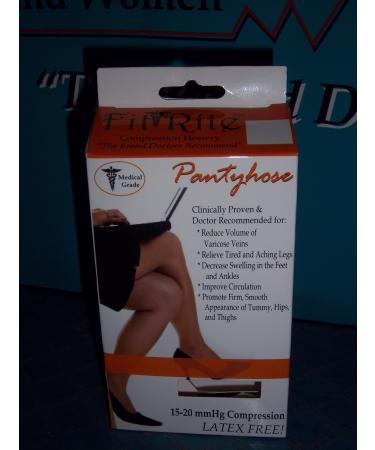 15-20 mmHg True Medical Grade Pantyhose Black X-Large