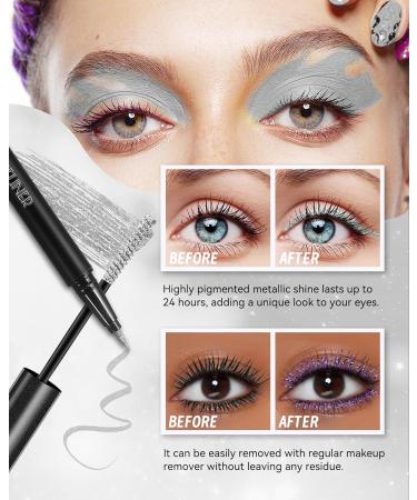  Lestpola Glitter Pink Mascara and Eyeliner Set Diamond Shimmer Length and Volume Ultra Fine Metallic Glitter Liquid Eyeliner Waterproof Durable Highly Pigmented Eye Makeup for - Buy Online on GoSupps.com