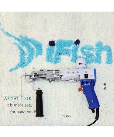 IFISH Tufting Gun 2-in-1 with Cut and Loop Pile | Art Carpet Weaving Flocking Knitting Machine for Handmade DIY Beginners (Blue) - Buy Online on GoSupps.com