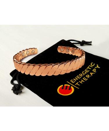 Copper Magnetic Therapy Bracelet for Pain Relief - Stylish Healing Jewelry for Arthritis, Migraine, Fatigue - Unisex Gift - Buy Online on GoSupps.com