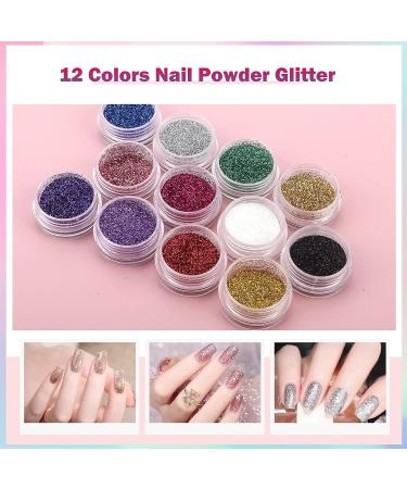 Flexible Nail Practice Hand & Acrylic Powder Kit with Nail Drill & Dryer Lamp - 12 Colors for Beginners - Buy Online on GoSupps.com