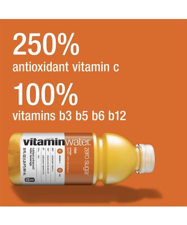 Vitaminwater Zero Rise Orange Flavored Electrolyte Enhanced Water, 20 Fl Oz (Pack of 12) - With Vitamin B5, B6, B12 - Buy Online on GoSupps.com
