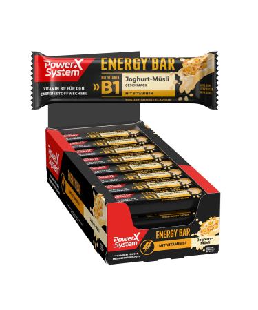 Power System Energy Bar Yoghurt Muesli 24 x 35g Vitamin B1 Yoghurt Muesli 35 g (Pack of 24)