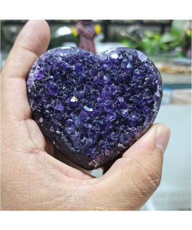 Natural Amethyst Geode Loving Heart Shape Quartz Cluster Crystal Specimen qiangang (Size : 420-480g) - Buy Online on GoSupps.com