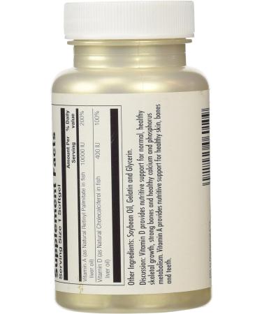 KAL Vitamin A and D 10,000/400 IU Softgel 100 Count - Supports Immune Health and Bone Strength - Buy Online on GoSupps.com