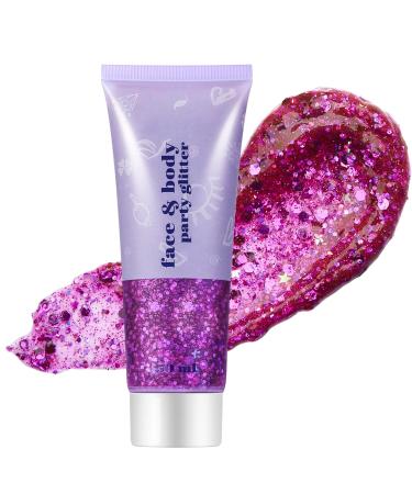 Go Ho Purple Body Glitter Gel Singer Concerts Face Glitter Makeup Holographic Long Lasting Chunky Sequins Glitters for Eye Lip Hair Nails Festival Rave Accessories for Face Gems 04 Purple Glitter 52g 04 Purple Pink Body ... - Buy Online on GoSupps.com