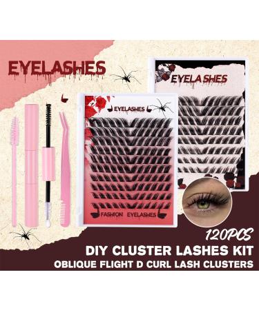DIY Self Adhesive Eyelashes - 120 Pcs Lash Clusters & 3D Angel Wing Lashes Kit - Easy Apply Reusable D Curl 12-18mm | International Shipping - Buy Online on GoSupps.com