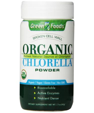 Green Foods Organic Chlorella Powder 2.1 Ounce
