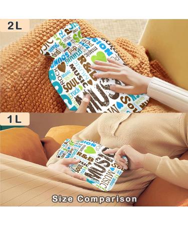 Buy Naanle Music Hot Water Bottle 1L Heat & Cold Therapy for Pain Relief | Transparent Bag Hand & Foot Warmer - Buy Online on GoSupps.com