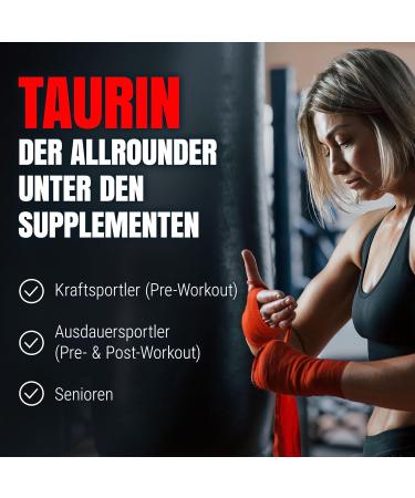 Powerstar Taurin Caps - 300 Capsules | 3400mg Pure Taurine | Vitamin B6 Enriched | High Quality Raw Materials | Vegetarian | Made in Germany - Buy Online on GoSupps.com