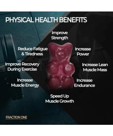 Creatine Monohydrate Gummies 5000mg - 90 Chewable Vegan Chews - Berry Flavoured Pre Workout Supplement - 45 Days Supply for Men & Women - Buy Online on GoSupps.com