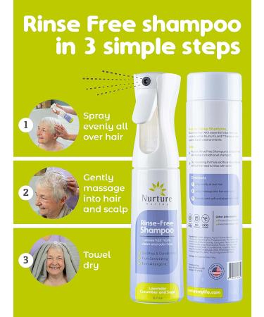Nurture Valley Rinse Free Shampoo - Waterless Nourishing Spray | Fresh, Clean & Odor-Free Hair - 12 Oz Continuous Spray Bottle + 16 oz Refill - Buy Online on GoSupps.com