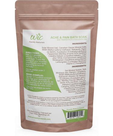 WIC Family Naturals Ache & Pain Bath Salts Bath Salts For Sore Muscles & Joints - High Magnesium Bath Salts For Women & Men w/Essential Oils & MSM - Muscle Pain Relief Bath Salt No Epsom Salt Needed (Ache & Pain) (2 Pack) - Buy Online on GoSupps.com