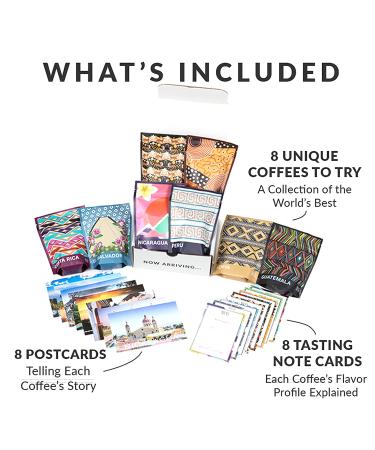 Atlas Coffee Club World of Coffee Sampler | Gourmet Gift Set | 8-Pack Variety Box of Single Origin Coffees - Buy Online on GoSupps.com