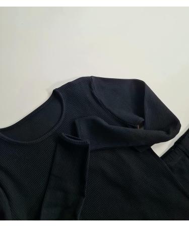 DreamBuy Ribbed Pyjama in 20 Colors | Unisex Boys, Girls, Women, Men | S Black - Buy Online on GoSupps.com