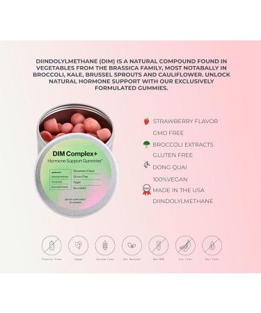 Extra Strength DIM Complex Gummies for Hormone Support - Diindolylmethane Dong Quai & Broccoli Extract - Buy Online on GoSupps.com