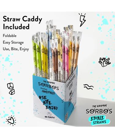 Sorbos Edible Straws Vanilla Flavored Sustainable Individually Packaged No Plastic No Allergens No Gluten Eco Friendly 7.4 inches long (Pack of 200) - Buy Online on GoSupps.com