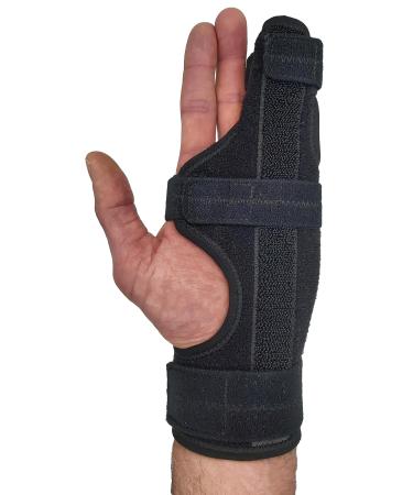 Metacarpal Finger Splint Hand Brace Hand Brace & Metacarpal Support for Broken Fingers Wrist & Hand Injuries or Little Finger Fracture (Left - Small/Med)