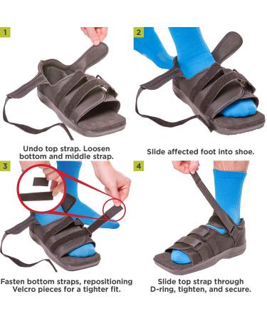 BraceAbility Post-op Shoe for Broken Foot | Medical Walking Boot Cast & Orthopedic Sandal (Medium - Female) - Buy Online on GoSupps.com
