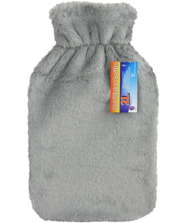 Hot Water Bottle Cover Only 2L Premium Cover (Pouch Style Grey)