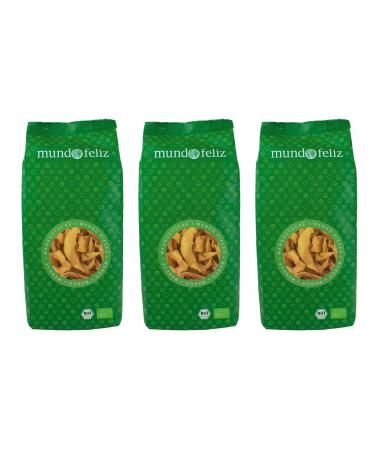 Mundo Feliz - Pack of 3 sachets of organic dried mango pieces, 3 x 200 g