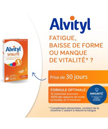 Alvityl - Vitality effervescent tablets - 12 vitamins and 10 minerals - From 12 years old - 30 tablets - Buy Online on GoSupps.com