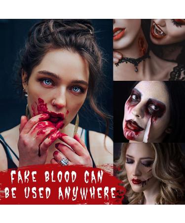 2 Pcs Fake Blood Spray - Halloween Blood Splatter Makeup for Clothes - Realistic Zombie & Vampire Costume Cosplay - 2 x 30ml Red - Buy Online on GoSupps.com