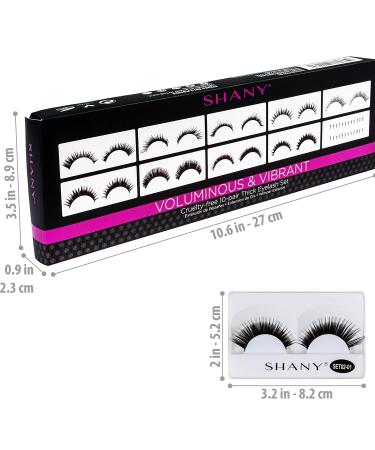 SHANY Eyelash Extend - Set of 10 Assorted Reusable Thick & Dramatic Eyelashes | International Shipping Available - Buy Online on GoSupps.com