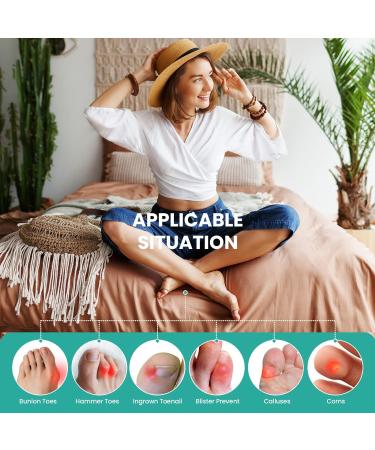 Welnove Toe Sleeve Protector Tubes with Gel for Bunion, Callus, Corn, Blister, Hammer Toe - 6 Pack (3 Large, 3 Small) - Buy Online on GoSupps.com