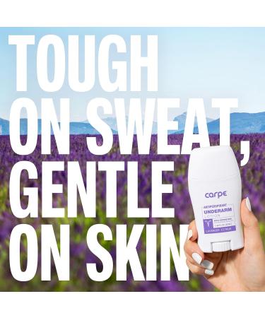 Carpe Underarm Antiperspirant Deodorant Advanced Sweat & Odor Protection Formula - Deodorant for Women & Men - Helps to Combat Excessive Sweating with Odor Control - Lavender Citrus (Pack of 2) Lavender Citrus 1.69 Fl Oz (Pack of 2) - Buy Online on GoSupps.com
