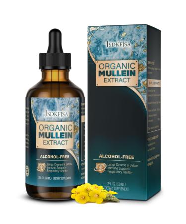 JSDKFJSA Mullein Drops for Lungs Support Lung Cleanse/Detox & Respiratory Function for Healthy Breathing - Mullein Leaf Extract for Lungs-2 fl.oz