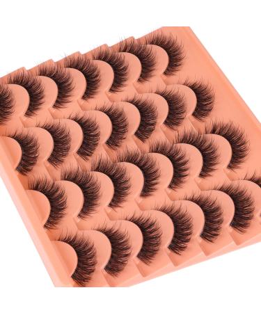 Natural False Lashes Cat Eye Eyelashes Clear Band 14 Pairs Fluffy Fake Lashes Natural Look Wispy Eyelashes Extensions Volume Cat Eye Lashes Strips 8-14MM by Zegaine Fairy - Buy Online on GoSupps.com