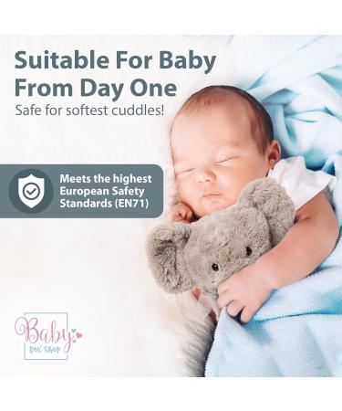 Elephant Teddy Bear Soft Toy - Plush Baby Gift for Christenings, Showers, Birthdays, and Christmas - Grey - Buy Online on GoSupps.com