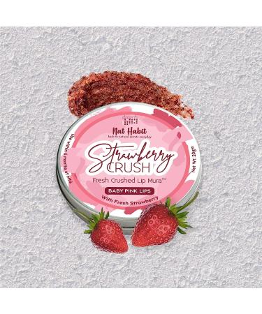 Strawberry Crush Lip Scrub & Mask | Natural Ayurvedic Lip Care for Lightening Dark Lips | Fresh Kitchenmade with Ghee & Honey - Buy Online on GoSupps.com