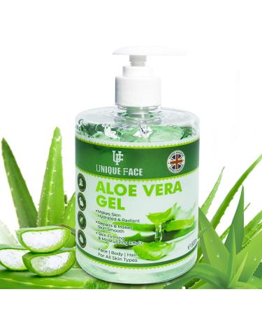FRO Pure Aloe Vera Gel 100 Percent Natural & Organic Aloe Vera Gel Soothing & Hydrating With No Sticky Residue Gluten Free Cruelty Free Freshly Made. 500 ml (Pack of 1)