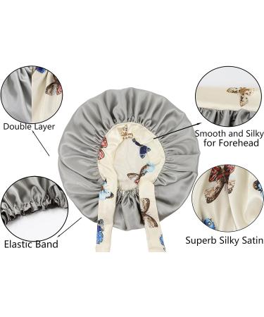 Sengterm Satin Sleeping Cap for Black Women | Double Layer Elastic Bonnet with Silky Band for Long Curly Hair - Buy Online on GoSupps.com