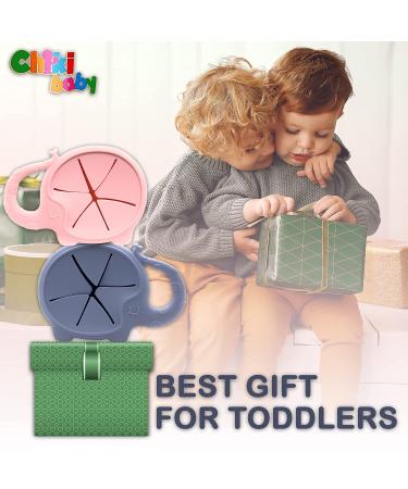 Chiki Baby Elephant Snack Cup | Spill Proof Silicone | Snack Catcher for Toddlers | Quartz Pink - Buy Online on GoSupps.com
