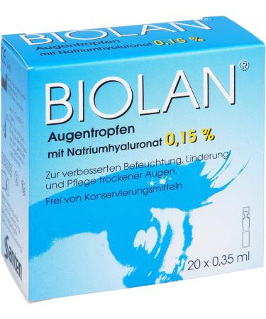 Biolan Eye Drops - 20x0.35 ml | Buy Internationally | Fast Shipping & Best Prices - Buy Online on GoSupps.com