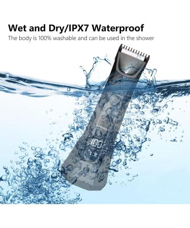 Balls Trimmer Men - Ball Shaver & Body Groomer for Men Waterproof Wet/Dry Body Hair Clippers Lightweight Male Razor Standing Recharge Dock with Light & Power Digital Display Classic Black - Buy Online on GoSupps.com