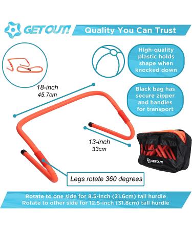 Agility Hurdles Training Equipment - 6pk Speed and Plyometric Set for Soccer and Football - Buy Online on GoSupps.com