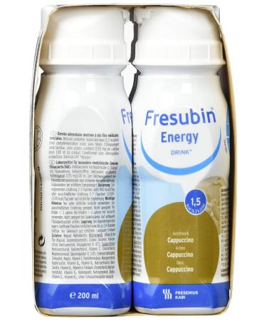 Fresubin Energy Drink Cappuccino - 200 ml | Bulk Pack of 24 | Nourishing Drinking Food for Energy Boost - Buy Online on GoSupps.com