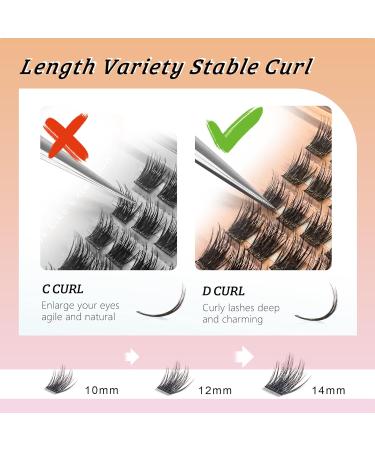 Buy Lash Clusters - Volume DIY Eyelash Extensions Wispy Individual False Lashes Soft & Reusable 10-12-14mm - Buy Online on GoSupps.com
